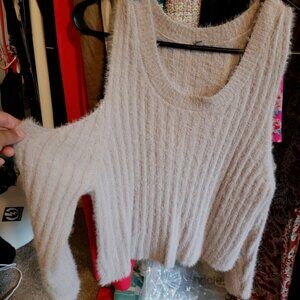 Cut out shoulder sweater